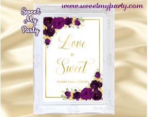 Eggplant love is sweet sign, Plum love is sweet sign, (19w)